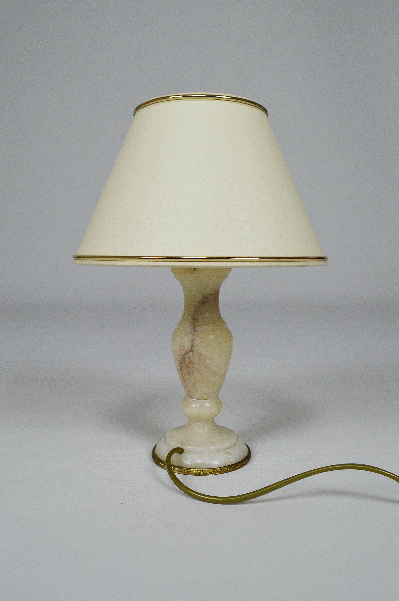 Lampe italienne en marbre blanc, vers 1920