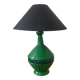 Handcrafted green ceramic lamp
