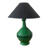 Lampe en céramique verte artisanale