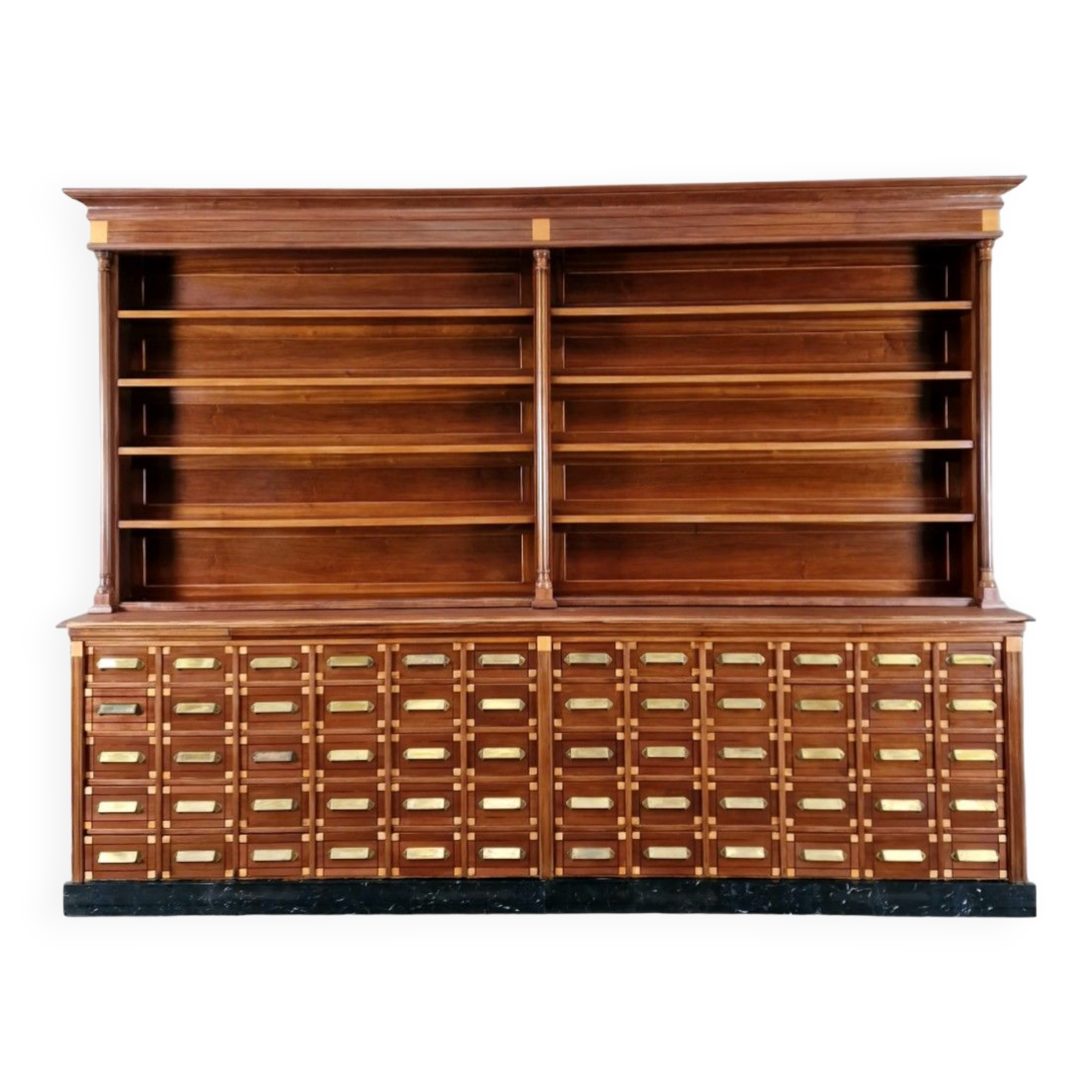 Grand cabinet d’apothicaire antique en acajou, 1909