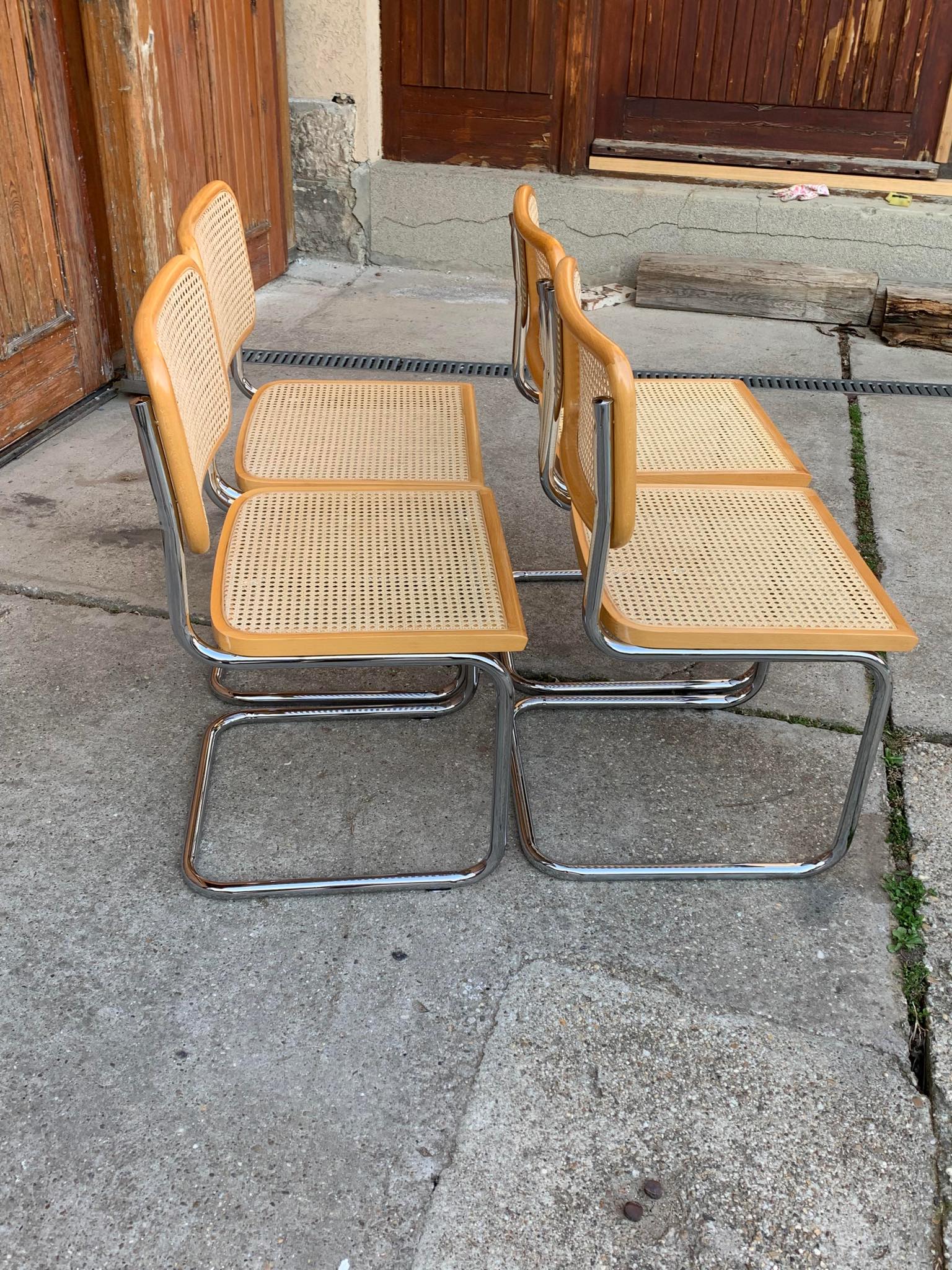 Set of 4 Cesca chairs, Italy 1970s