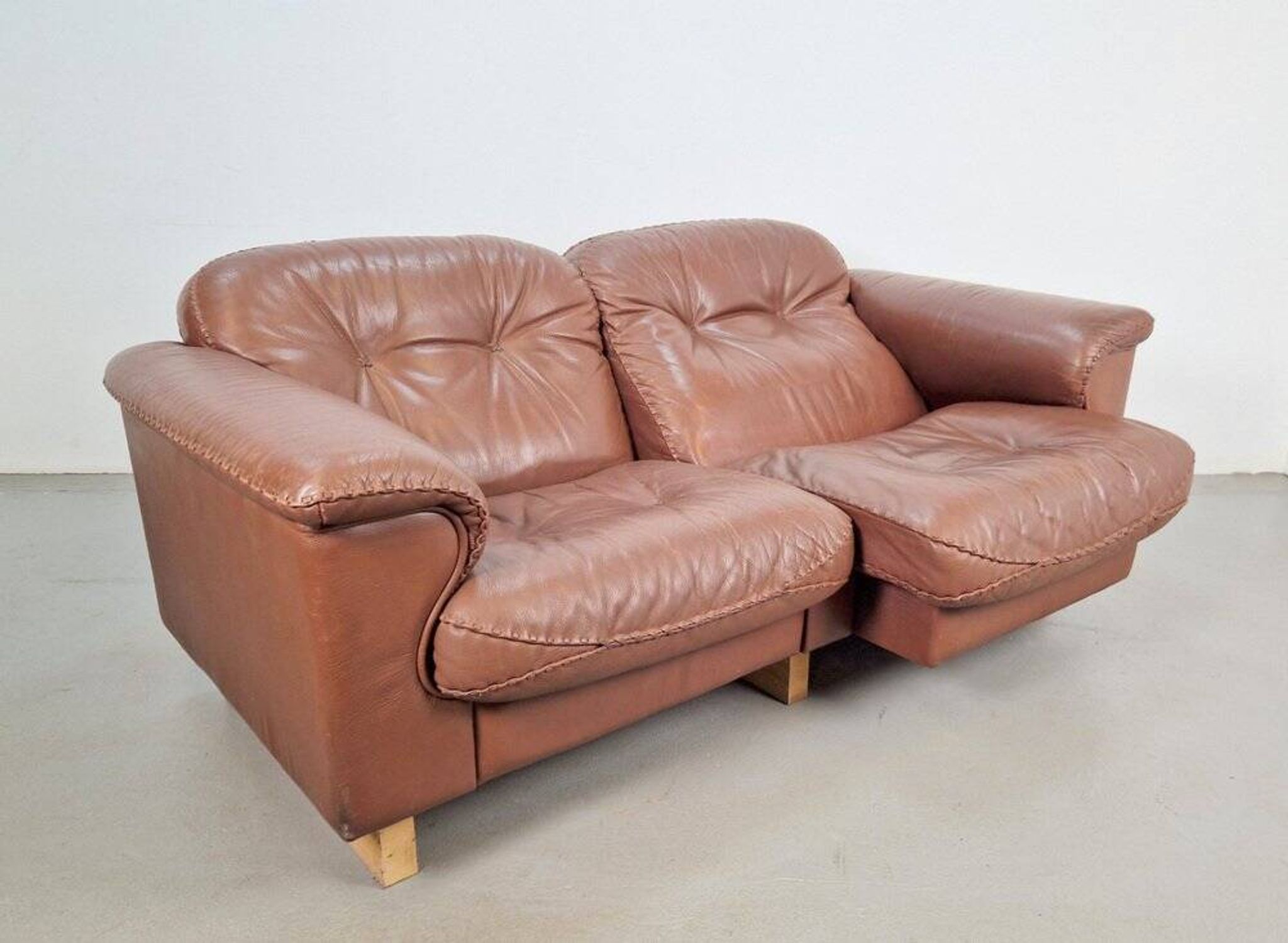 DS101 2-Seater Sofa in Leather from de Sede, 1970s