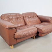 DS101 2-Seater Sofa in Leather from de Sede, 1970s