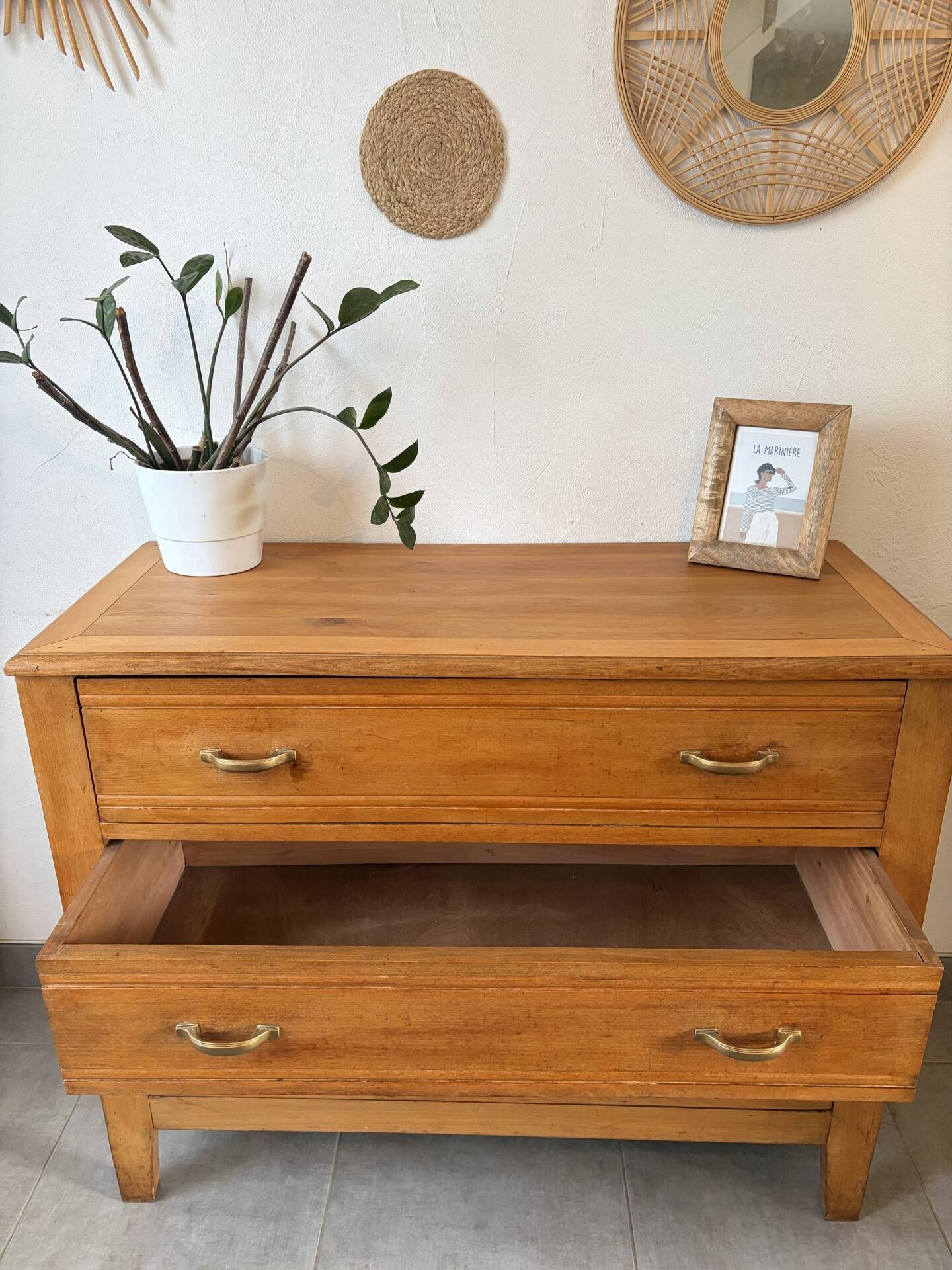 Commode vintage en chêne des années 60