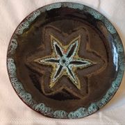 Decorative star plate ceramic Marius Giuge Vallauris