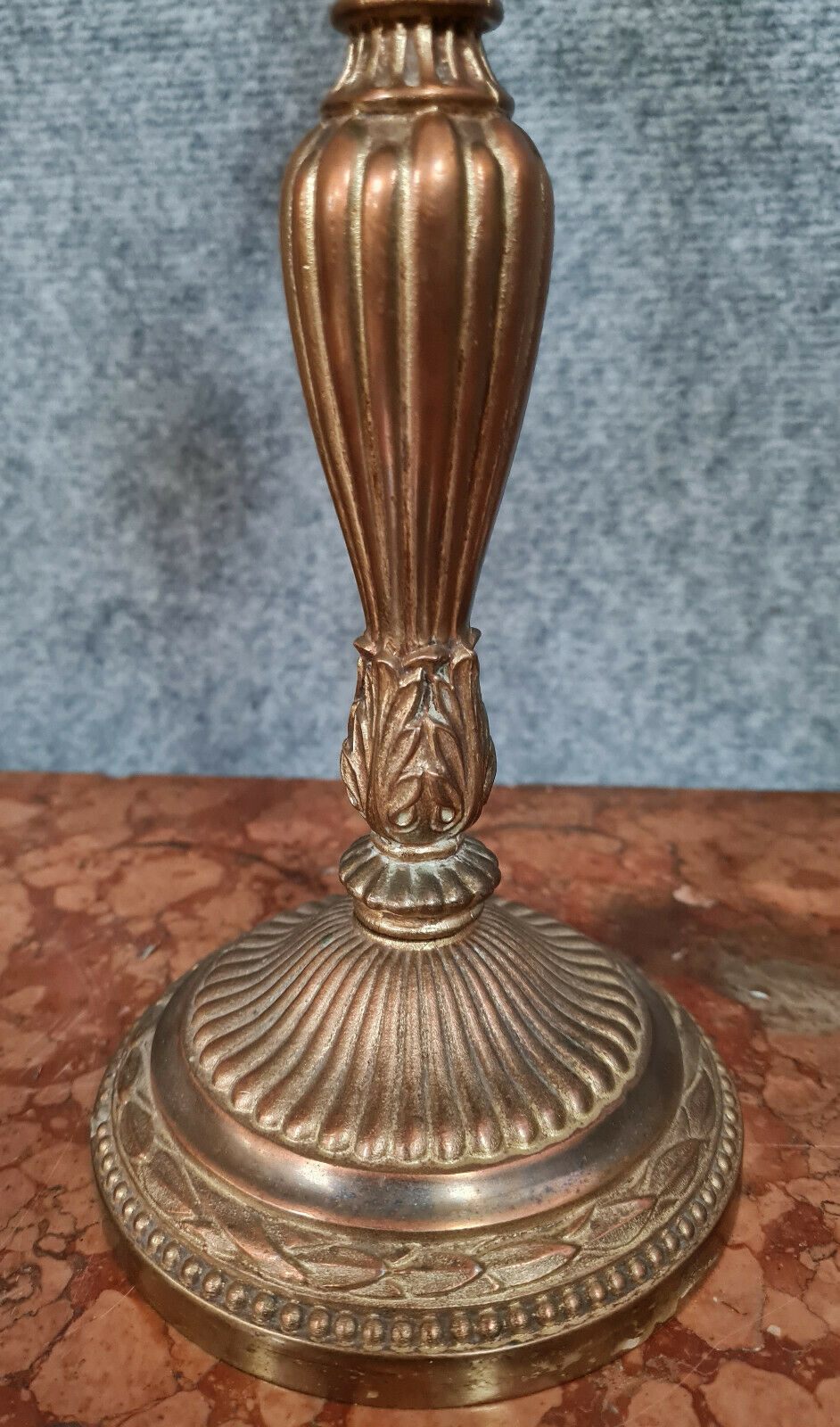 Pair of napoleon III 1900 era candle holders in bronze