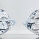 Pair of candlesticks "Hvidovre" in crystal - Royal Copenhagen