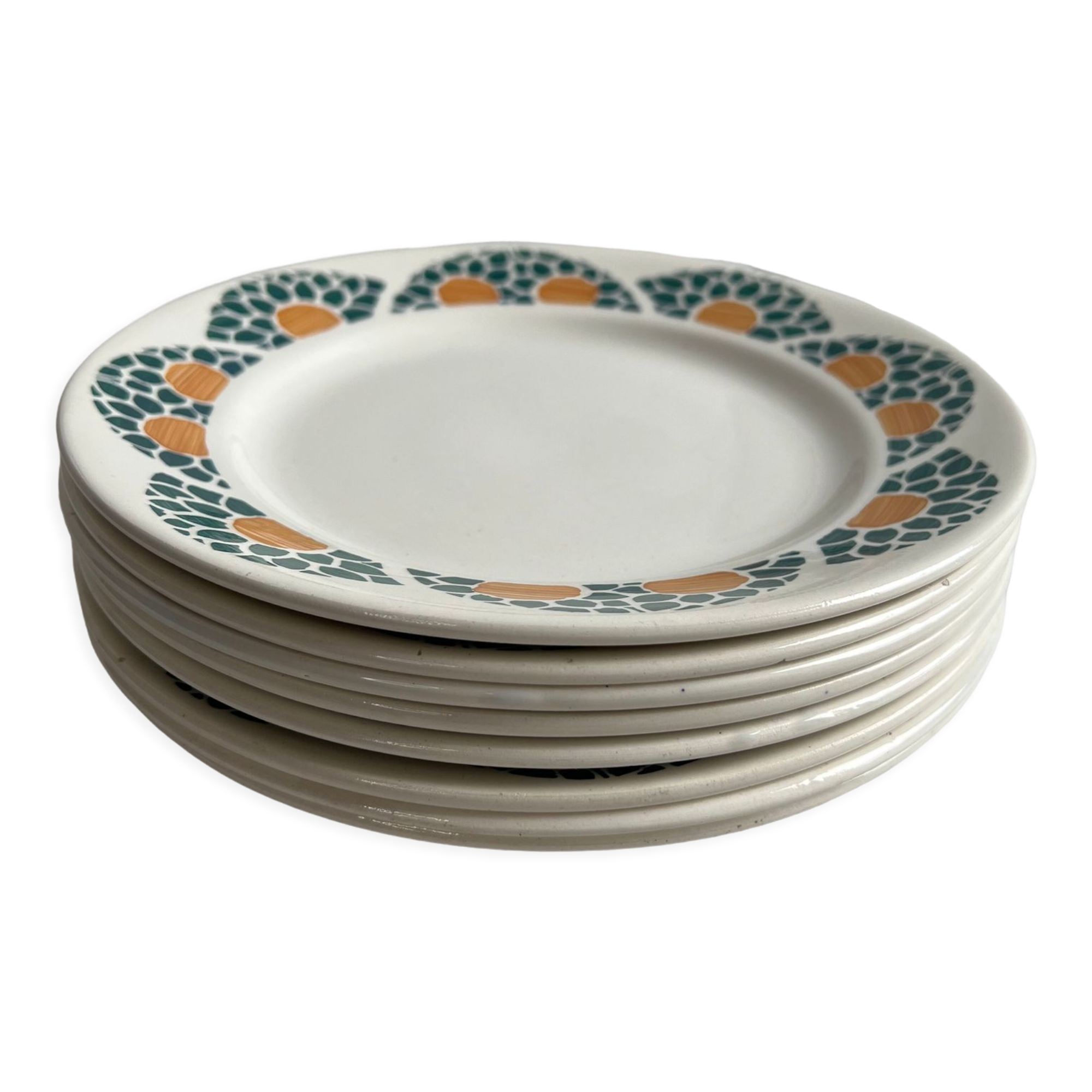 Lot 8 flat plates in excellent condition - New Givors