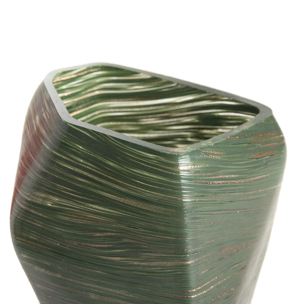 Dorian vase matte green glass paste