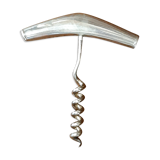 Silver metal corkscrew