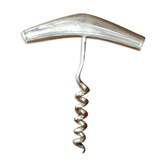 Tire-bouchon en métal argenté