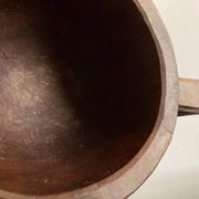 Midcentury Cubist XXXL Cup in West African Monoxyl Wood