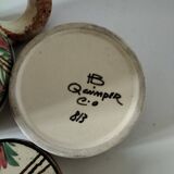 HB Quimper teapot and sugar bowl set