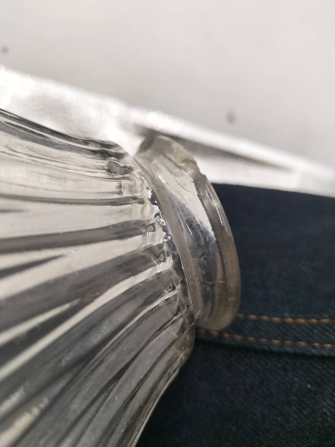 Holophane glass pendant light