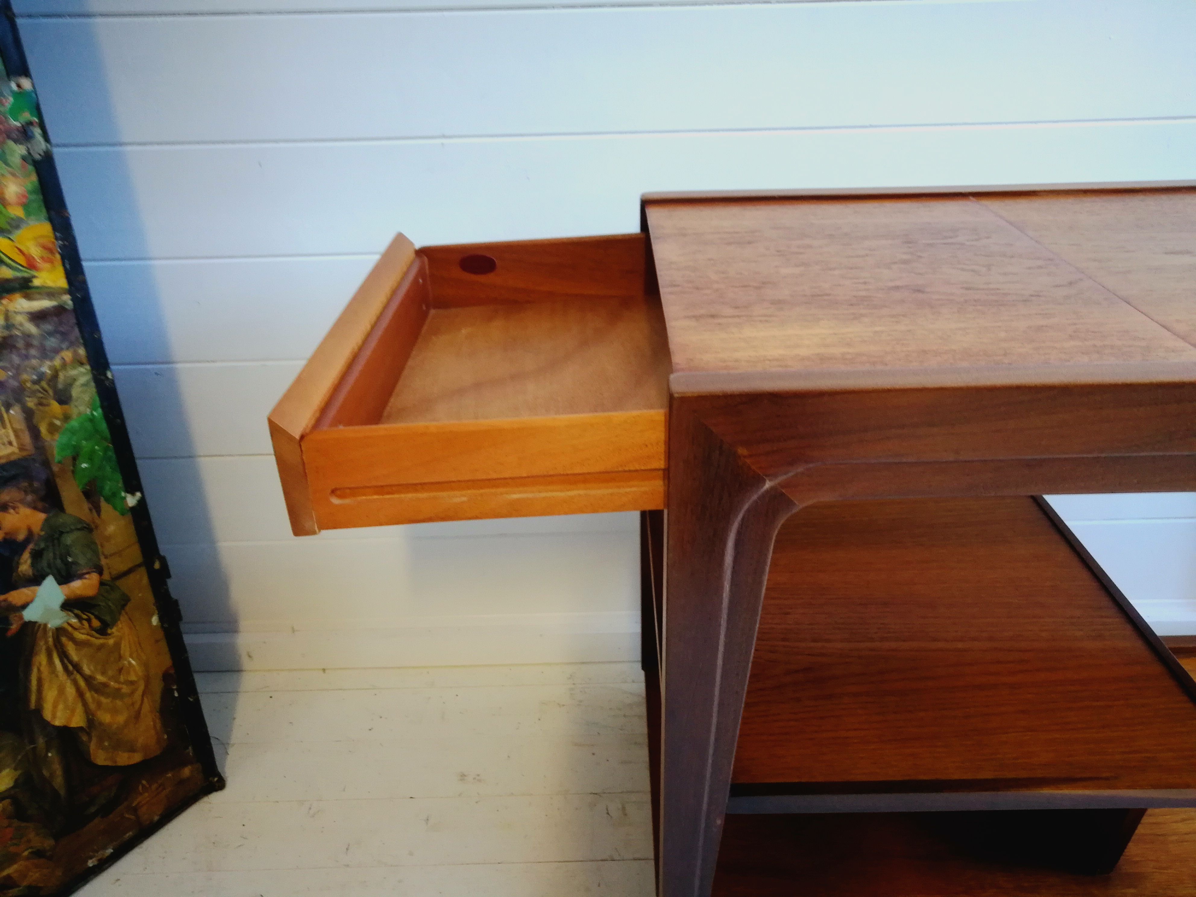 Retro remploy teak & afrormosia drinks trolley hostess trolley, 60s