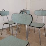 Set of 4 chairs in formica chrome