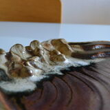 Flamed stoneware dish