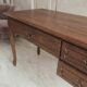 Antique Louis XV style flat desk in solid wood – 3 drawers