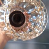 Helena Tynel chandelier 1960/70, amber bubble glass for Limburg