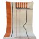 Modern orange Berber rug