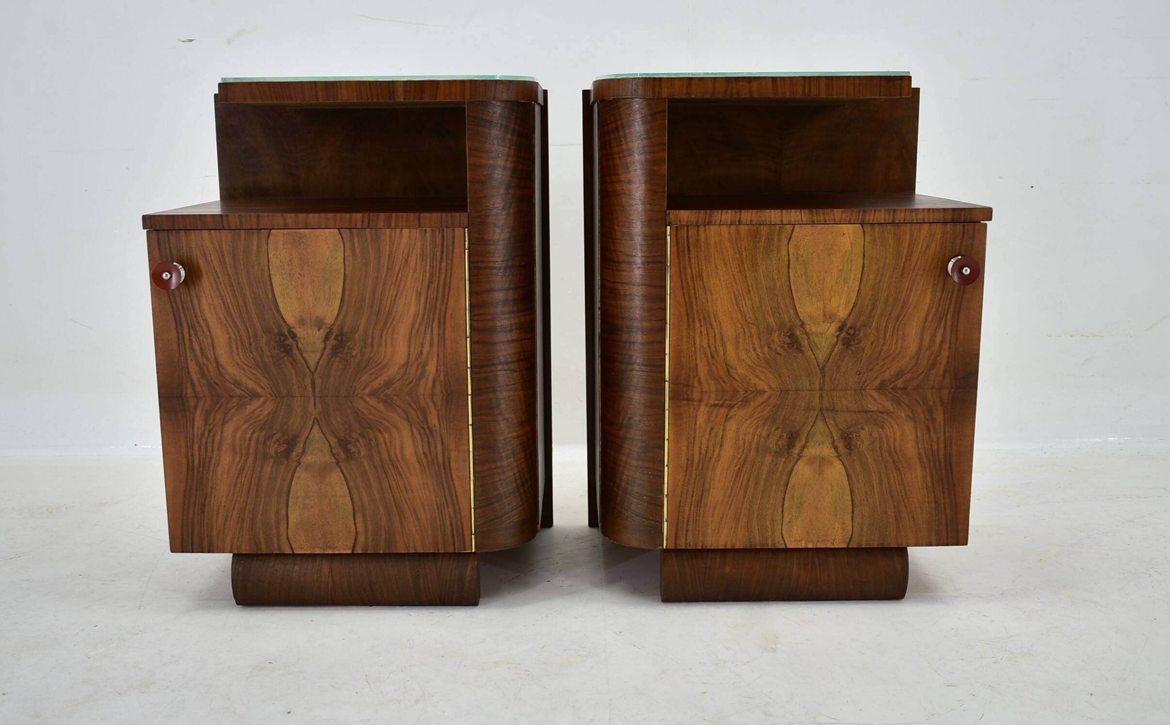 1938s,  Pair of art deco bedside table , Czechoslovakia