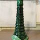 Large green ceramic candle holder Morocco
