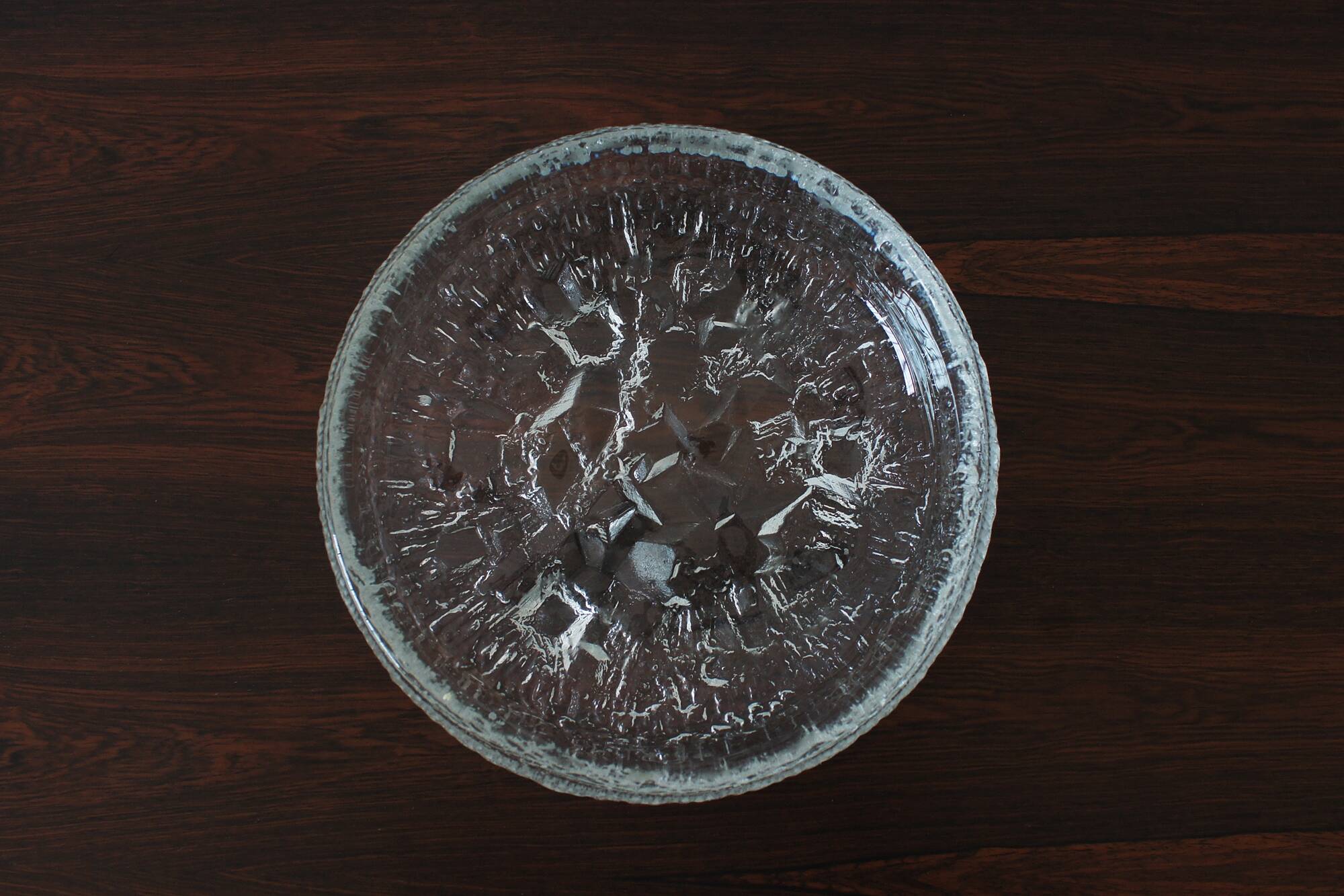 Ice Glass Lunaria Bowl by Tapio Wirkkala for Iittala, 1972