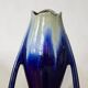 Large Art Nouveau vase by Thulin in glazed flame stoneware.