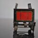 Tin litho brand LR spring-loaded toy locomotive