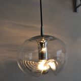 Peill & Putzler "wave" suspension, glass and chrome from the 60s/70s.