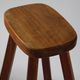 Set of two vintage handcrafted stools, Atelier André Smalle, Belgium.