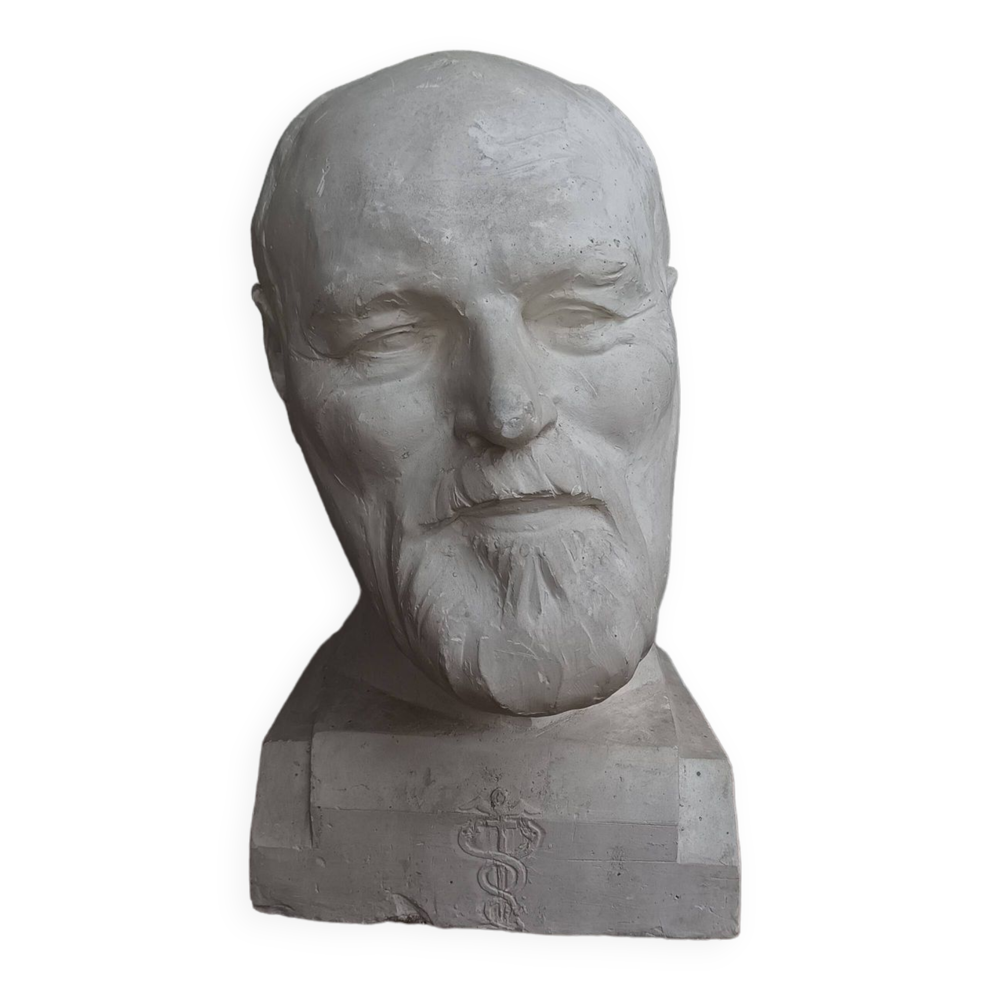 Pascal Boureille (1909-1999) Bust sculpted in plaster Male doctor