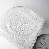 60's square glass floral-shaped ceiling