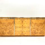 Enfilade loupe d'elm and brass 1970s