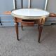 Coffee table hot water bottle old marble top Louis xvi style