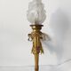 Torch wall lamp in gilded bronze Louis XVI Circa Napoleon III style.