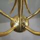 Five-branched luster /brass/tulips/vintage