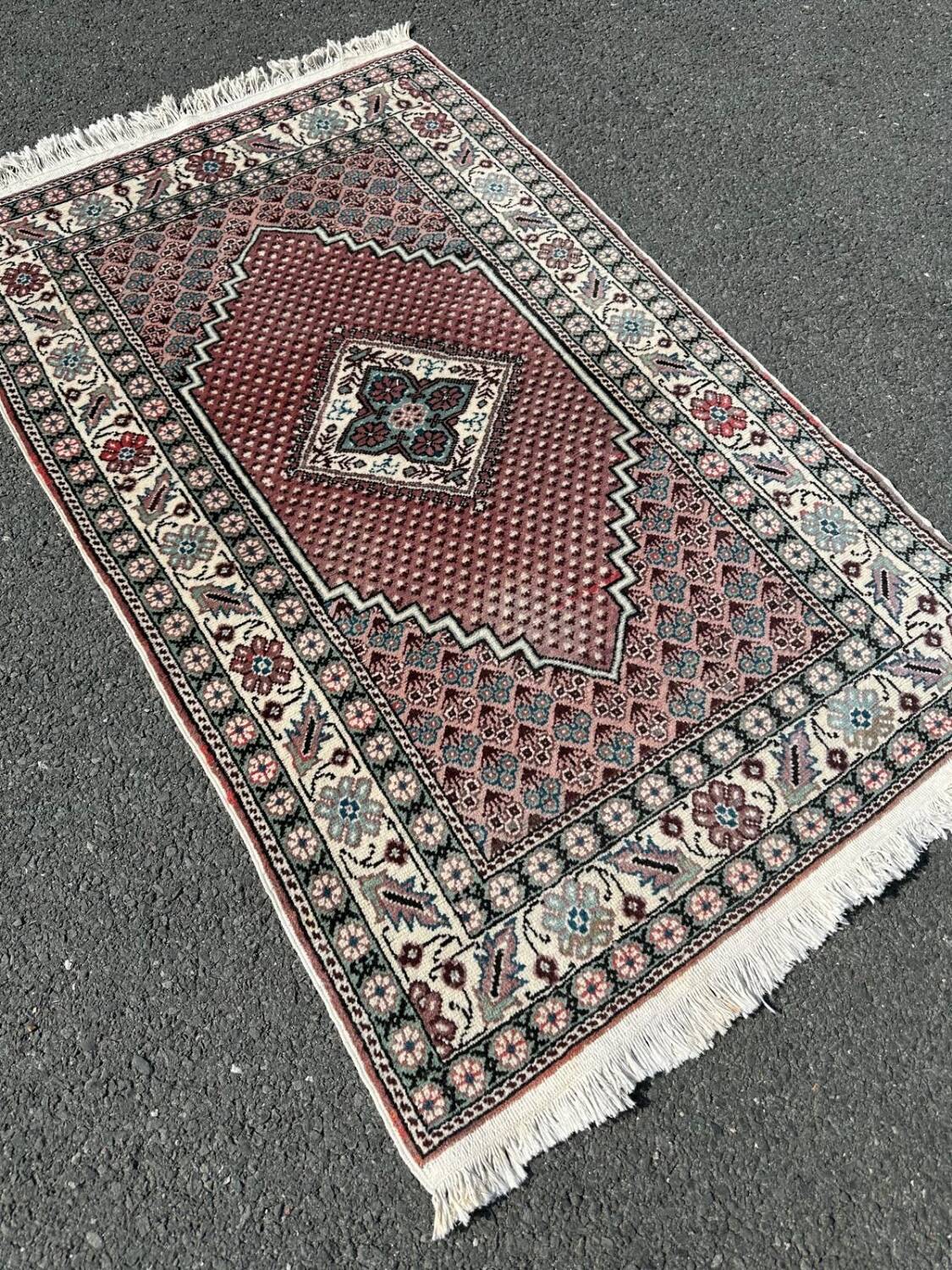 Handmade pink Turkish rug