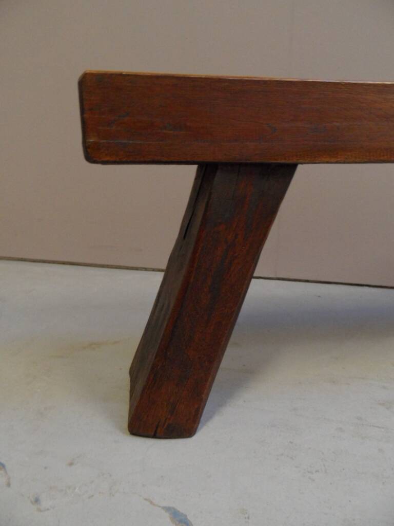 Brutalist oak bench 1960's