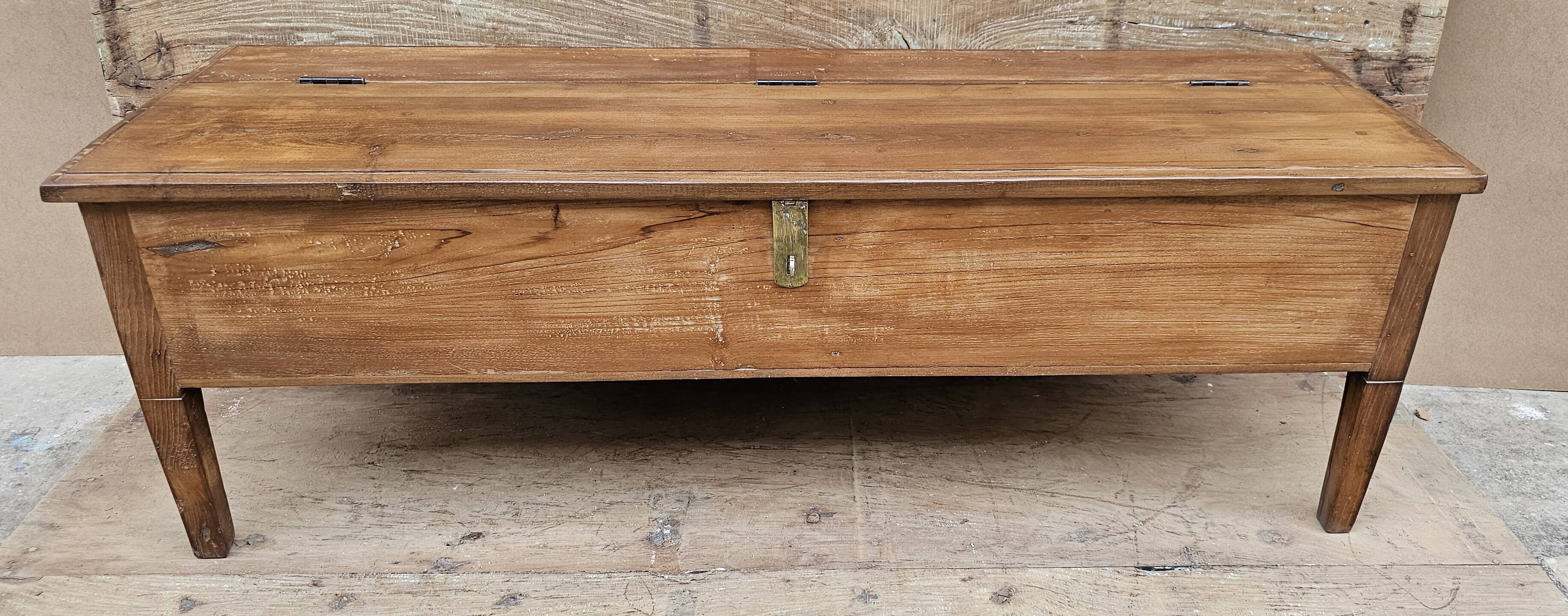 Old bench - Burmese teak chest