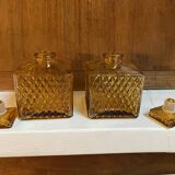 Pair of apothecaries alcohol decanter bottles