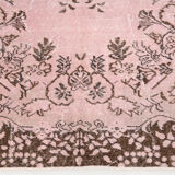5x9 Light Pink Handmade Wool Turkish Rug 266x157Cm