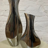 Duo of brass vases from the 60s