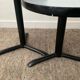 Pair of vintage metal and Formica pedestal tables