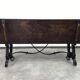 Banc en châtaignier et fer sculpté de la Renaissance espagnole du XIXe siècle