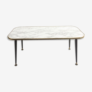 Table basse vintage effet marbre