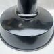 Industrial pendant light in black and white enamelled sheet metal factory bowl