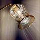 Vintage tulip angled wall light in amber glass