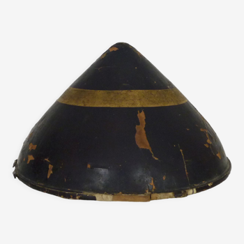 Japanese hat papier-mâché and lacquered wood Nineteenth century