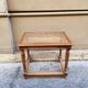Wooden bench with caning